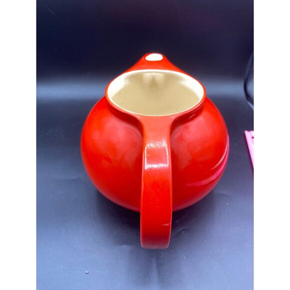 Vintage Universal Cambridge Red Water Juice Ice Tea Pitcher With Ice Lip - Picture 2 of 4
